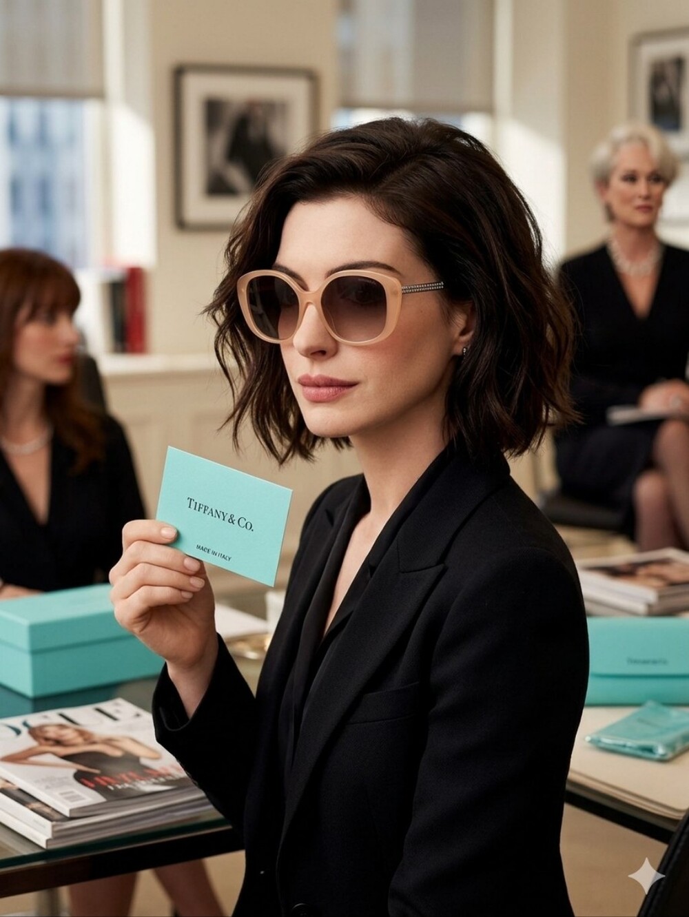 Tiffany & Co. Beige Oversized Sunglasses